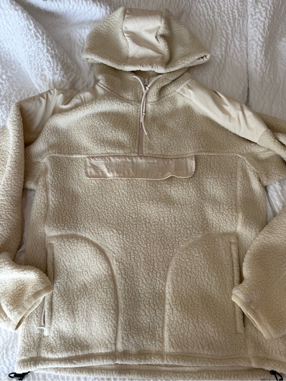 Supreme Polartec Half Zip Pullover Size Medium Natural Color Fall/Winter 2021